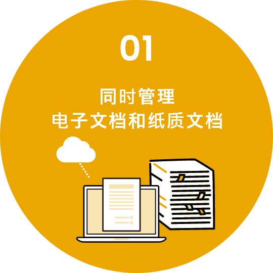 01 同时管理电子文档和纸质文档